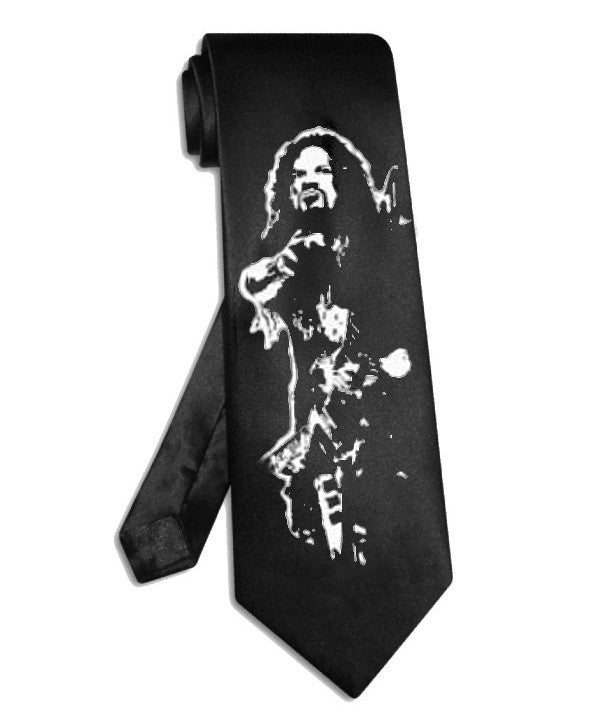 Pantera Dimebag Darrell tie black satin silk necktie