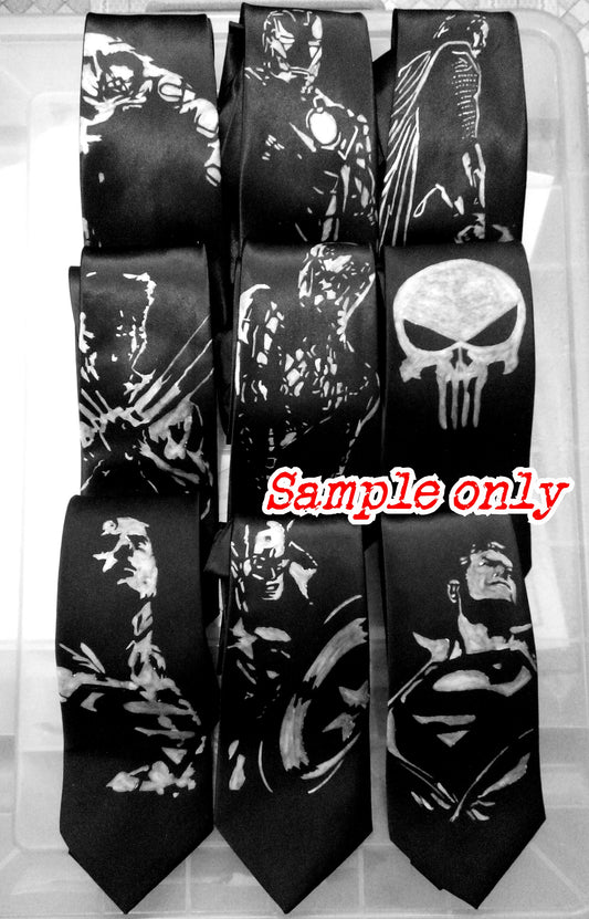 Xenomorph Alien tie black satin silk necktie