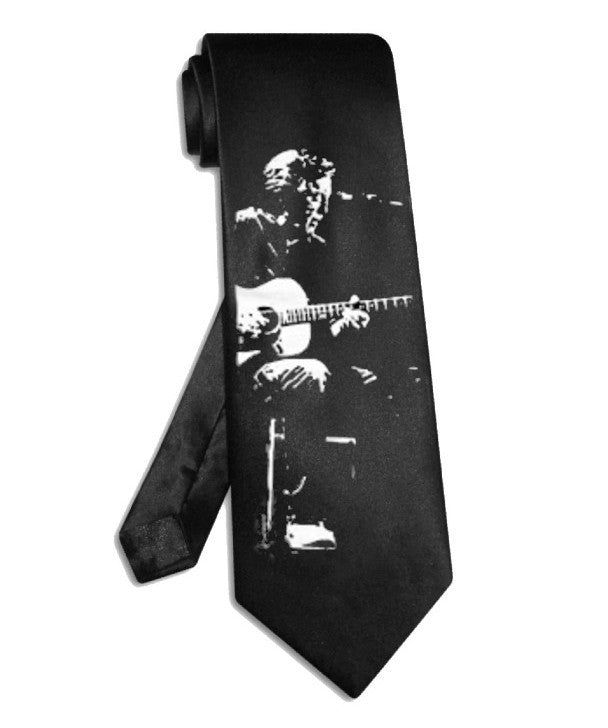 ERIC CLAPTON tie black satin silk necktie