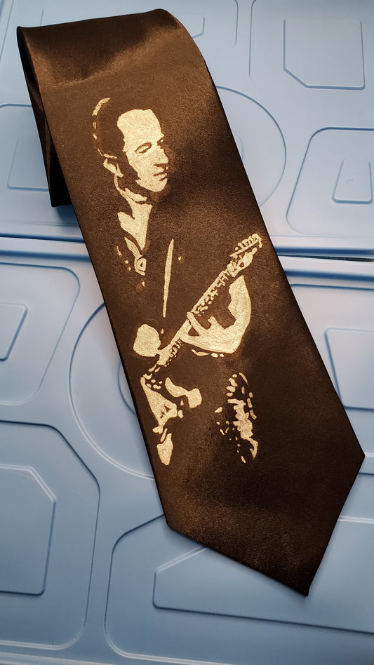 Joe Strummer The Clash Krawatte schwarze Satinseide