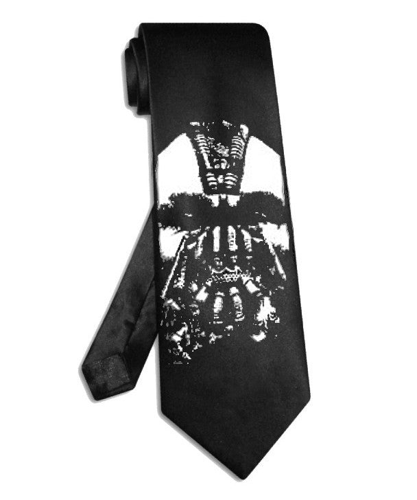 Batman Bane Maske Krawatte aus schwarzem Satin