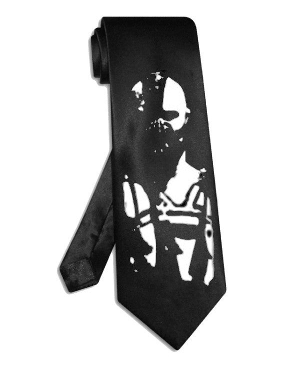 Batman Bane necktie satin silk black tie