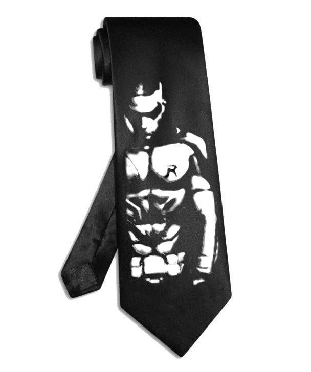 Batman Robin Krawatte aus schwarzem Satin