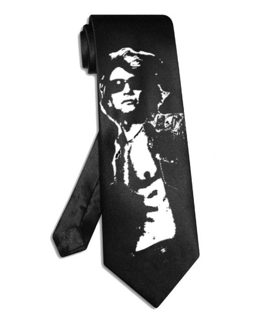 Jon Bon Jovi necktie satin silk black tie