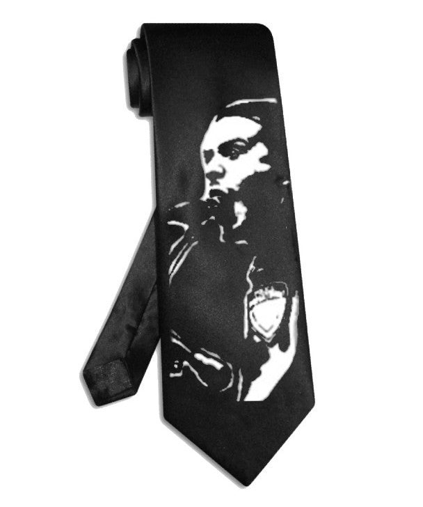 Faith No More Mike Patton tie black satin silk necktie