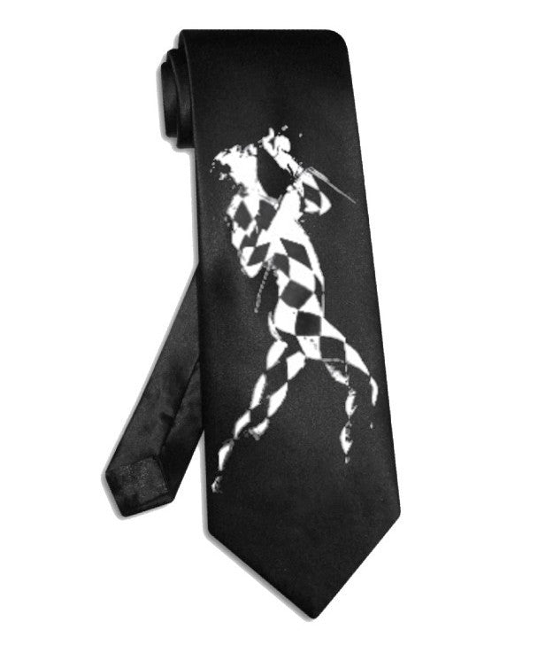 Freddie Mercury Queen tie black satin silk necktie