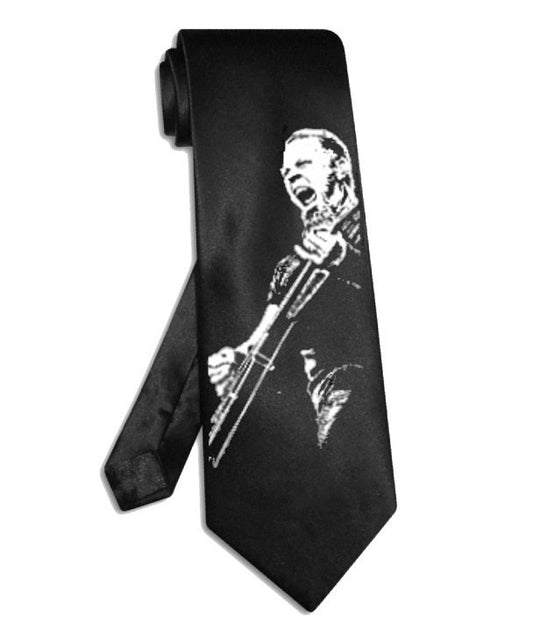 Metallica James Hetfield Krawatte aus schwarzem Satin