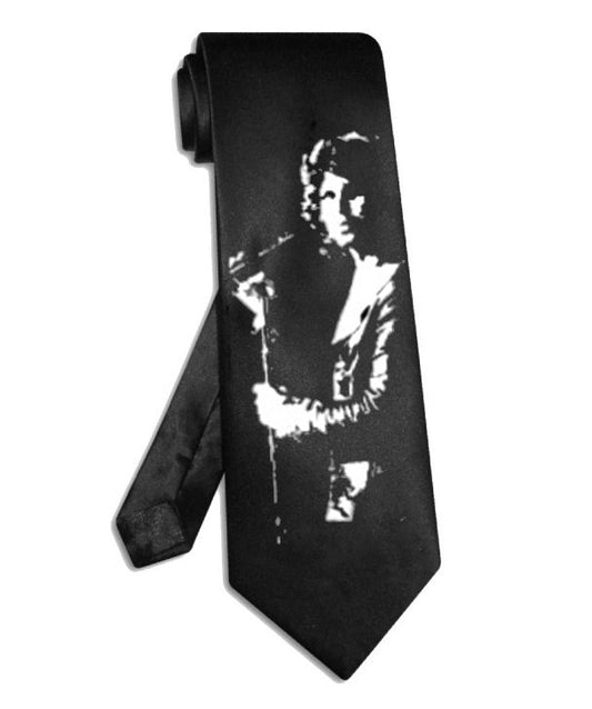 Jim Morrison The Doors Krawatte aus schwarzem Satin