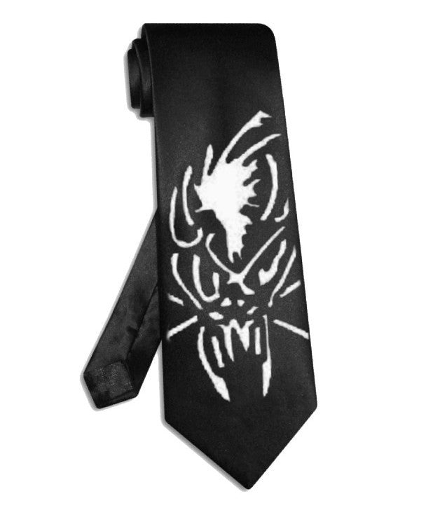 Metallica Skull tie black satin silk necktie
