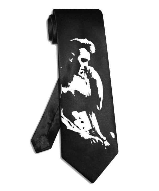 Morrissey und The Smiths binden schwarze Satinseidenkrawatte