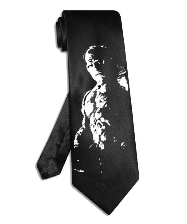 The Thing Fantastic Four tie black satin silk necktie